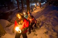 Deutschlands größter Schneemann im Fichtelgebirge