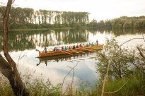 Südpfalz - Im Römerschiff über den Neupotzer Setzfeldsee